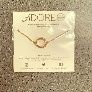 NWT ADORE Swarovski Circle Bracelet Rose Gold